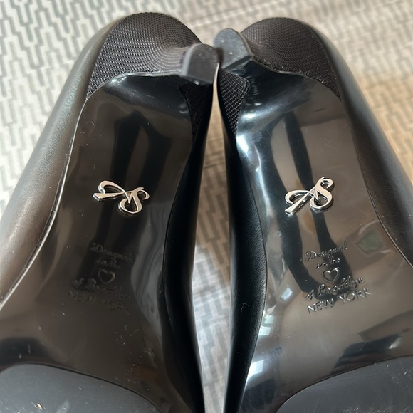 Antonia Saint New York - 3.5” black leather heels cushioned sz: 8 - Picture 6 of 12